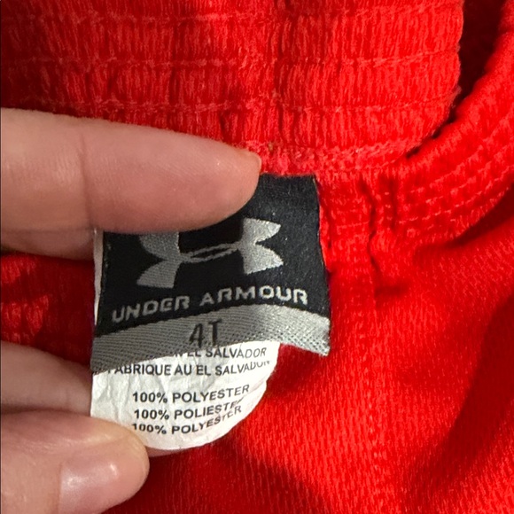 Under Armour Kids Bright Red Shorts - Picture 2 of 5